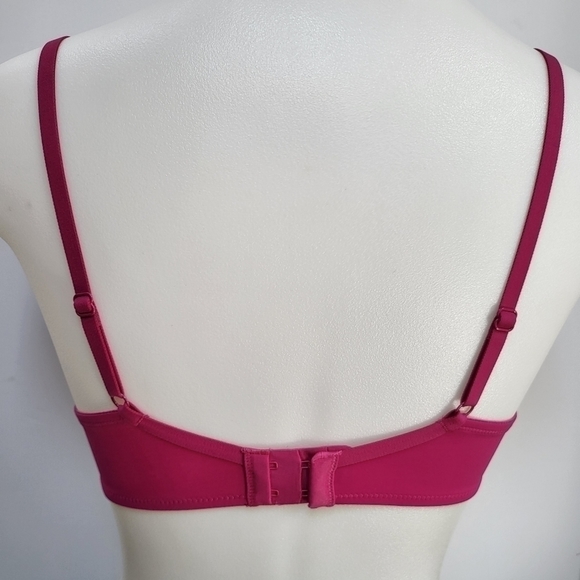 Maidenform 36B Love The Lift Plunging Push-up Bra - #9900 - Hot Pink - NWT - Picture 10 of 12